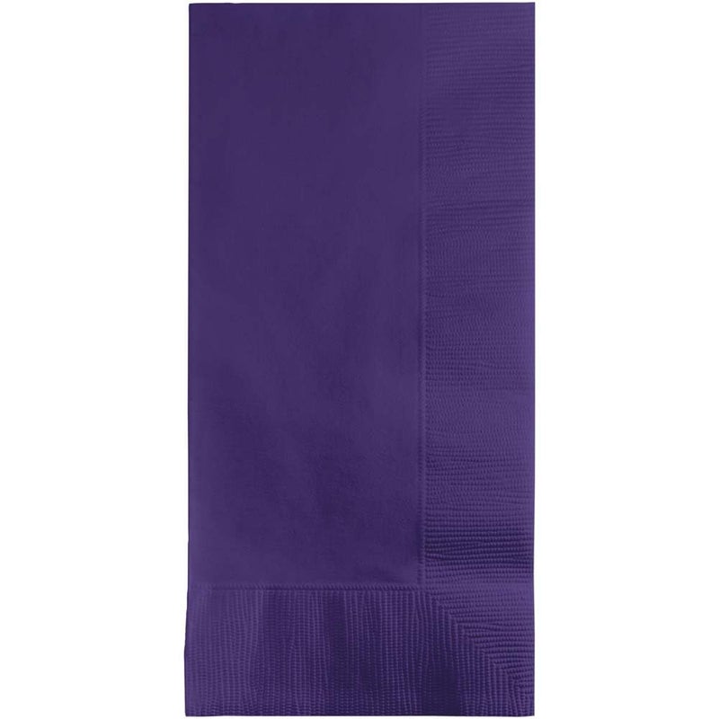 Creative Converting Touch of Color 2-Ply 50 Count Paper Dinner Napkins, Purple - Image 1